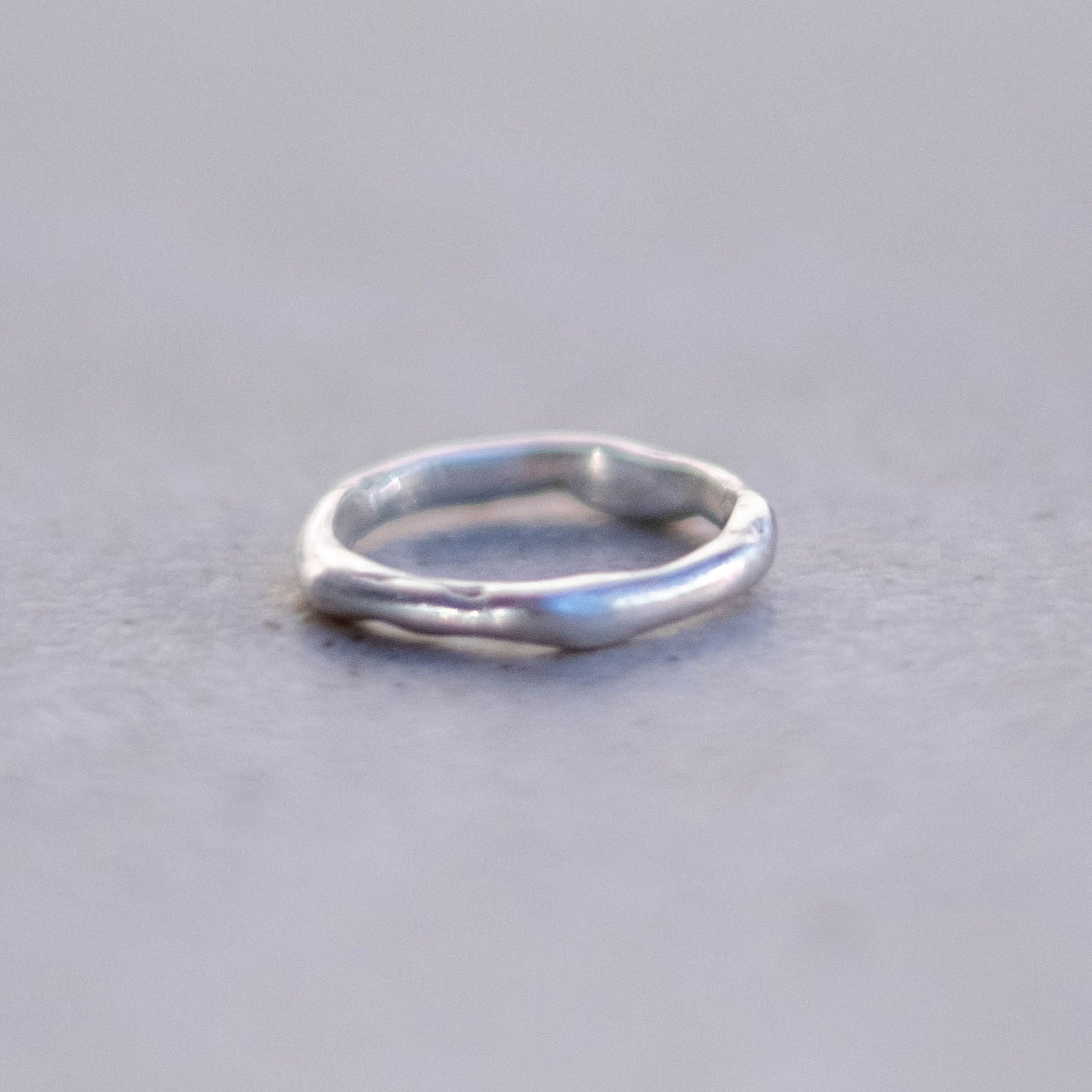 Unique sculptural Silver Statement Ring made with lost wax casting
